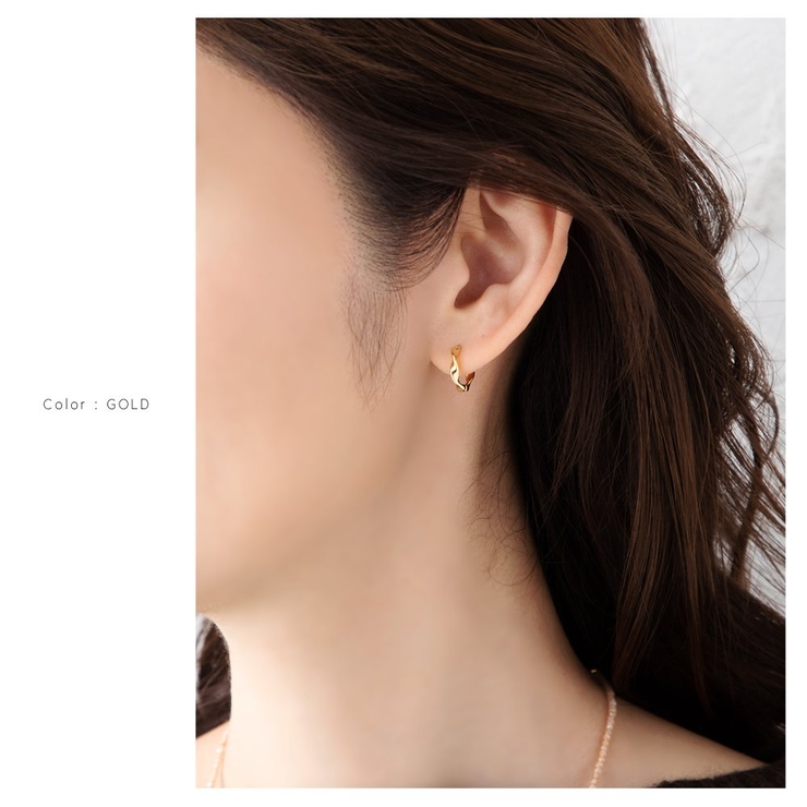 ピアス フープピアス 14kコーティング | CREAM-DOT | 詳細画像5 