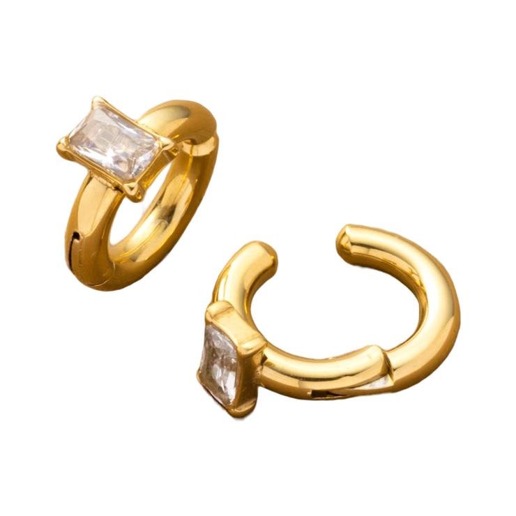 クリアゴールド | ステンレス製 カフイヤリング 金属アレルギー | CREAM-DOT