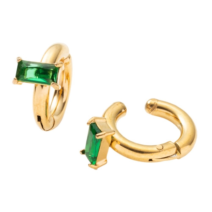 グリーンゴールド | ステンレス製 カフイヤリング 金属アレルギー | CREAM-DOT