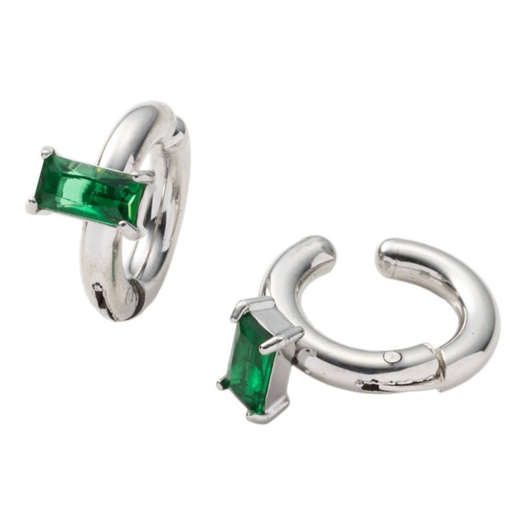 グリーンシルバー | ステンレス製 カフイヤリング 金属アレルギー | CREAM-DOT