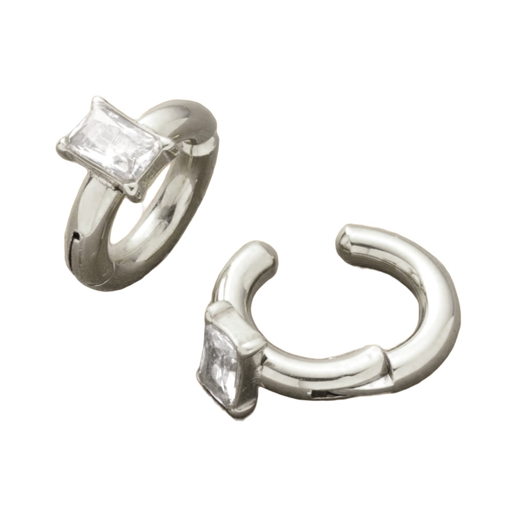 クリアシルバー | ステンレス製 カフイヤリング 金属アレルギー | CREAM-DOT