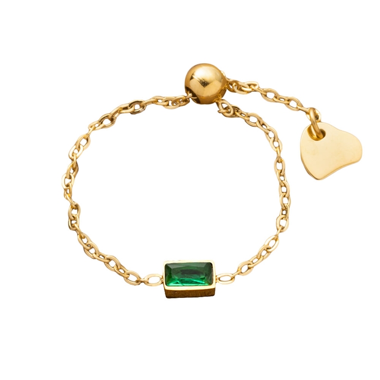 グリーン | ステンレス製 リング 指輪 | CREAM-DOT