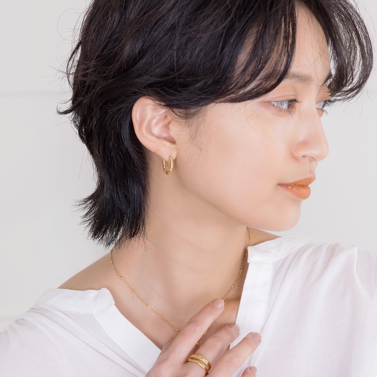 ステンレス製 ピアス フープピアス | CREAM-DOT | 詳細画像5 