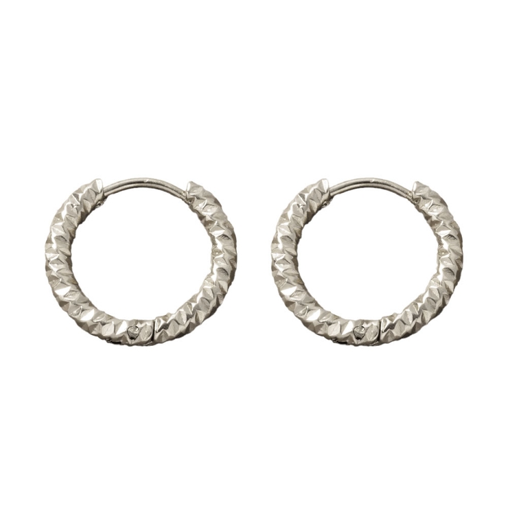 シルバー | ステンレス製 ピアス フープピアス | CREAM-DOT