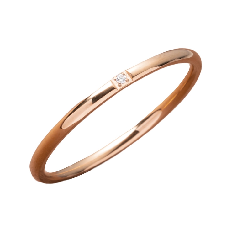 ピンクゴールド | ステンレス製 リング 指輪 | CREAM-DOT