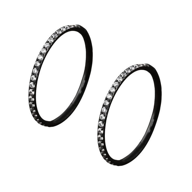 ブラック | サージカルステンレス 金属アレルギー対応 両耳用 | CREAM-DOT