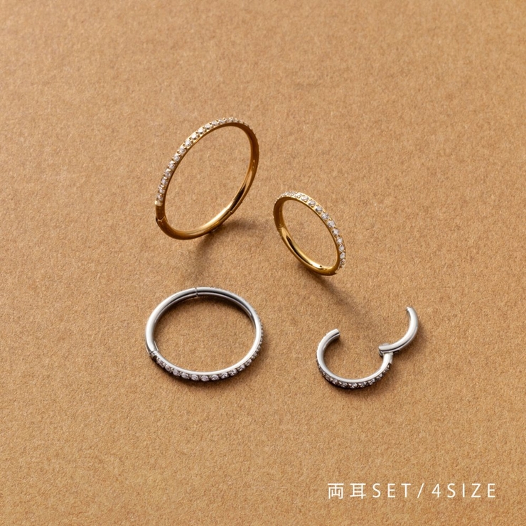ステンレス製 両耳用 ピアス | CREAM-DOT | 詳細画像1 