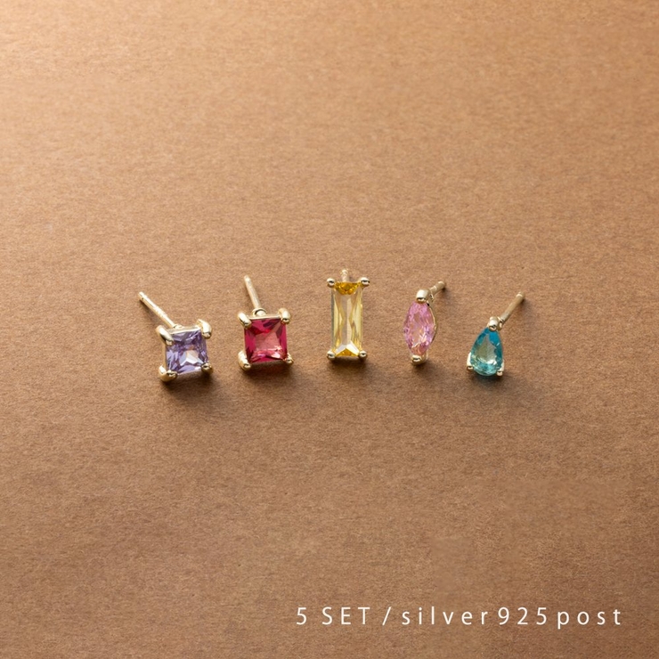 5点セット ピアス シルバーポスト | CREAM-DOT | 詳細画像1 
