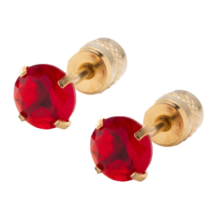 ゴールド×レッド | 全80種類 ステンレス製 ピアス | CREAM-DOT