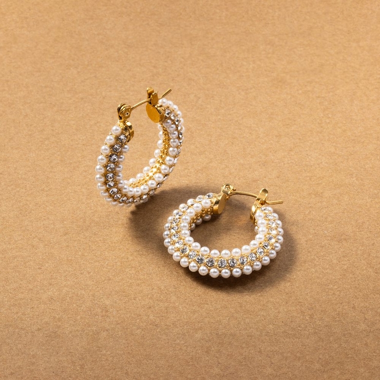 ステンレス製 ピアス フープピアス | CREAM-DOT | 詳細画像1 