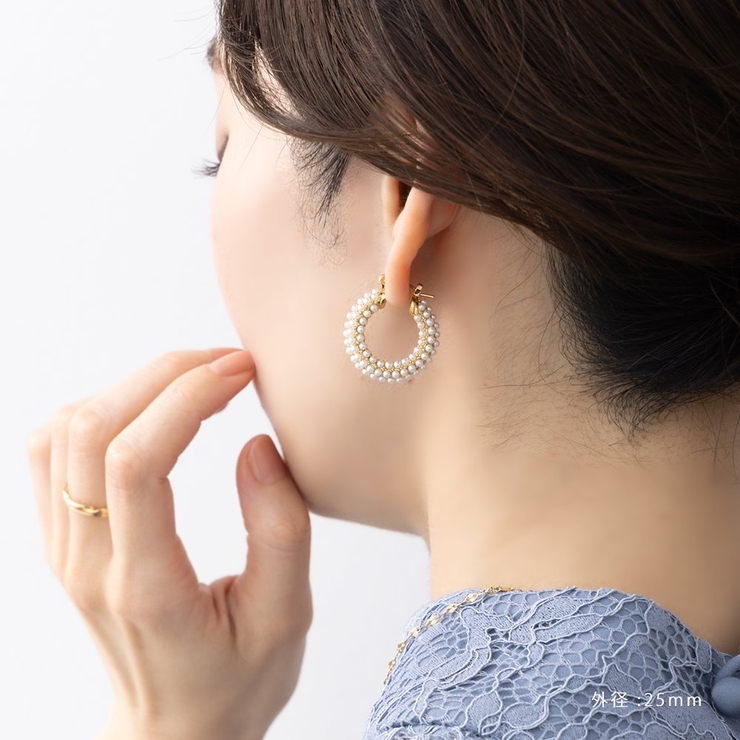 ステンレス製 ピアス フープピアス | CREAM-DOT | 詳細画像8 