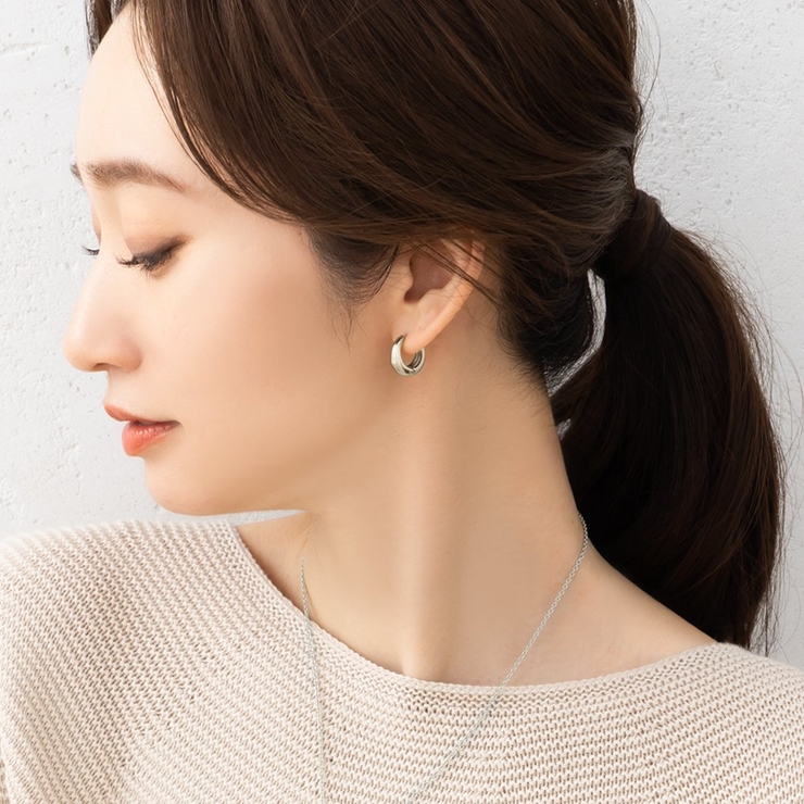 ステンレス製 ピアス フープピアス[品番：CRMA0009122]｜CREAM
