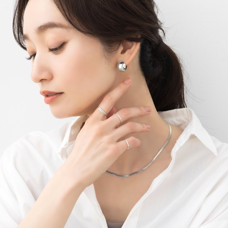 ステンレス製 ピアス フープピアス | CREAM-DOT | 詳細画像8 