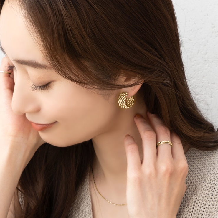 ステンレス製 ピアス フープピアス | CREAM-DOT | 詳細画像7 