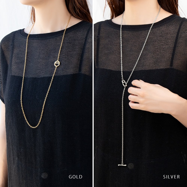 ステンレス製 ネックレス ロングネックレス[品番：CRMA0009310