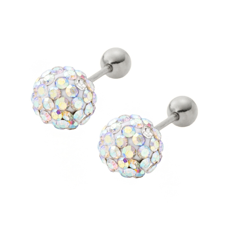 オーロラ×シルバー | ステンレス製 ピアス 金属アレルギー | CREAM-DOT