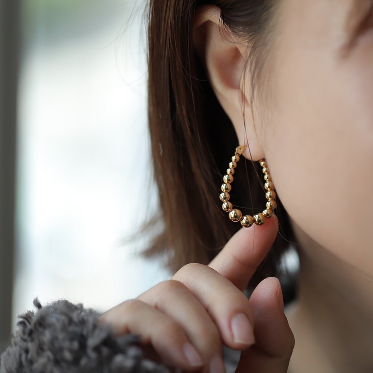 ステンレス製 ピアス フープピアス | CREAM-DOT | 詳細画像5 