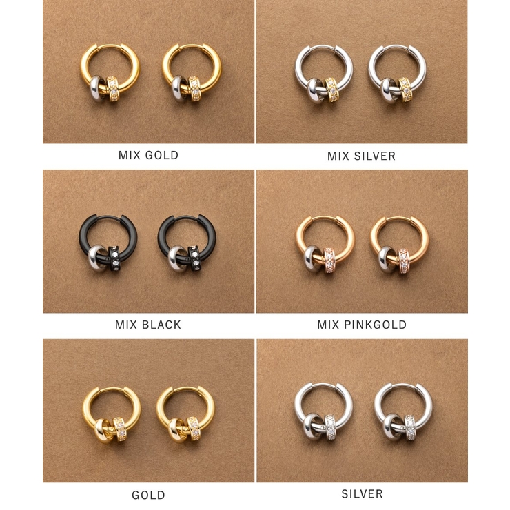 ステンレス製 ピアス フープピアス | CREAM-DOT | 詳細画像2 