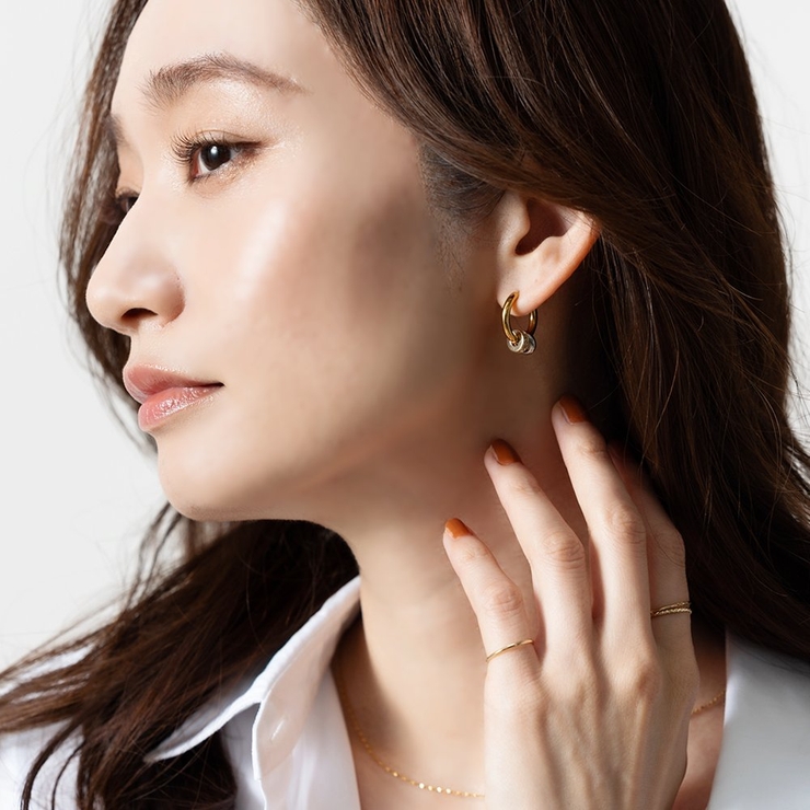 ステンレス製 ピアス フープピアス | CREAM-DOT | 詳細画像8 