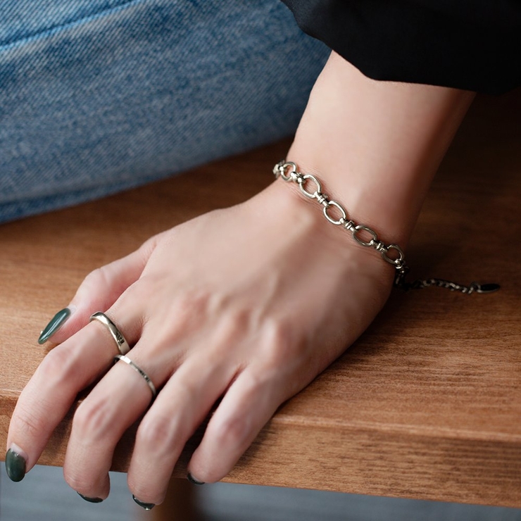 ステンレス製 ブレスレット金属アレルギー つけっぱなし[品番