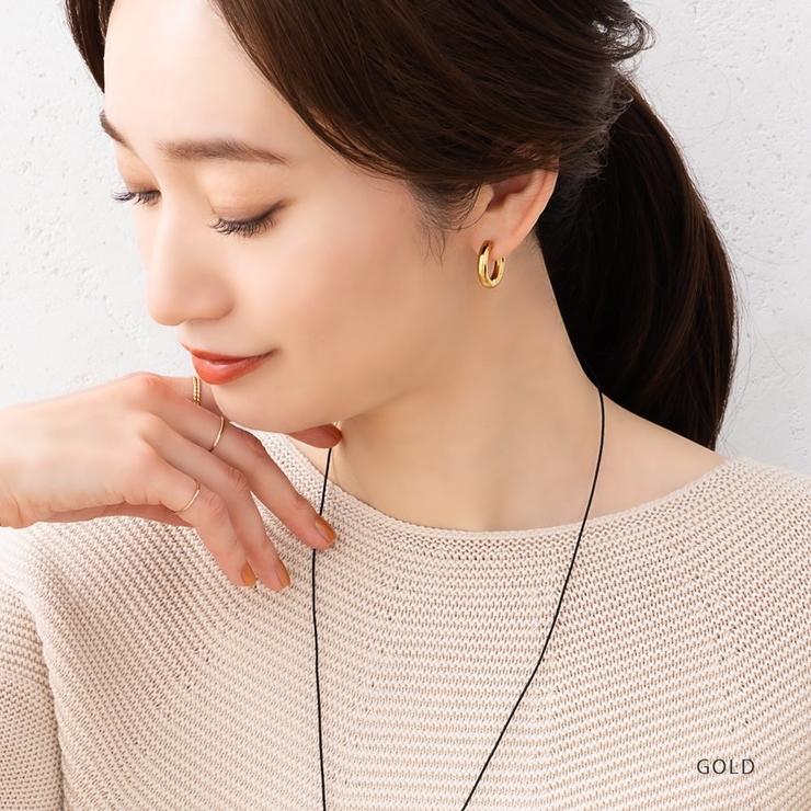 ステンレス製 ピアス フープピアス | CREAM-DOT | 詳細画像12 