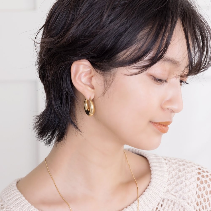 ステンレス製 ピアス フープピアス | CREAM-DOT | 詳細画像4 