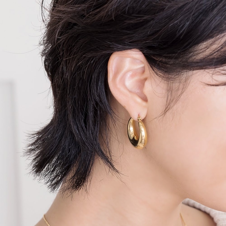 ステンレス製 ピアス フープピアス | CREAM-DOT | 詳細画像5 