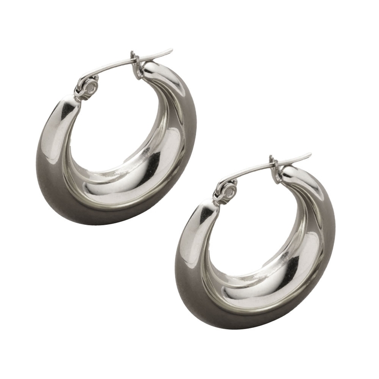 シルバー | ステンレス製 ピアス フープピアス | CREAM-DOT