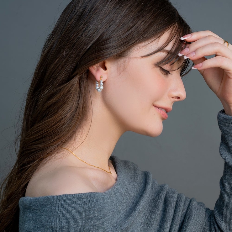 イヤリング レディース ワイヤーフィット | CREAM-DOT | 詳細画像7 