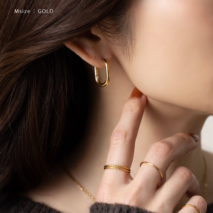 ステンレス製 ピアス フープピアス | CREAM-DOT | 詳細画像11 