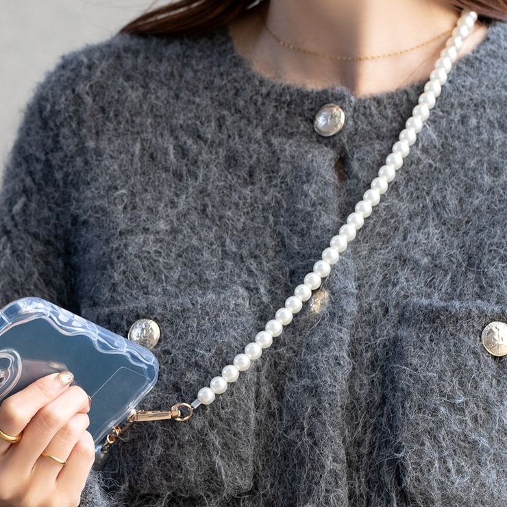 スマホショルダー ストラップホルダー パールストラップ | CREAM-DOT | 詳細画像8 