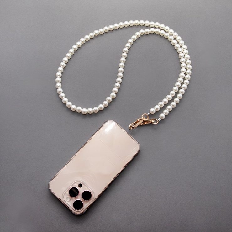 スマホショルダー ストラップホルダー パールストラップ | CREAM-DOT | 詳細画像1 