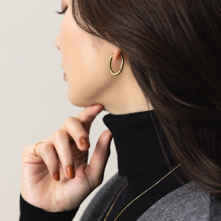 ステンレス製 ピアス フープピアス | CREAM-DOT | 詳細画像9 