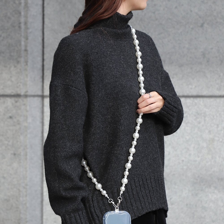 スマホショルダー ストラップホルダー パールストラップ | CREAM-DOT | 詳細画像2 