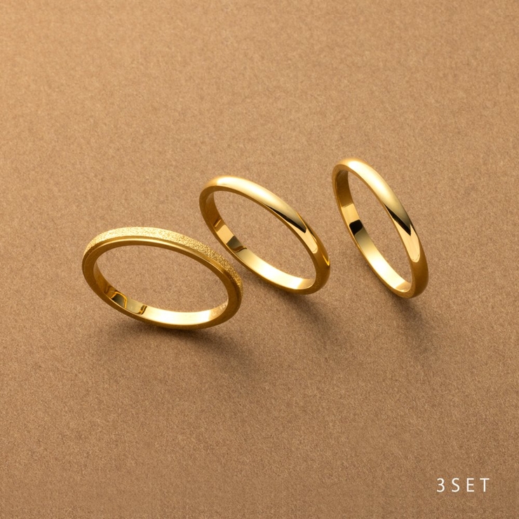 3点セット ステンレス製 リング | CREAM-DOT | 詳細画像1 