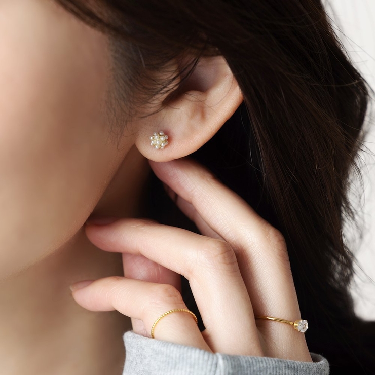 ピアス シルバーポスト 低アレルギー | CREAM-DOT | 詳細画像6 