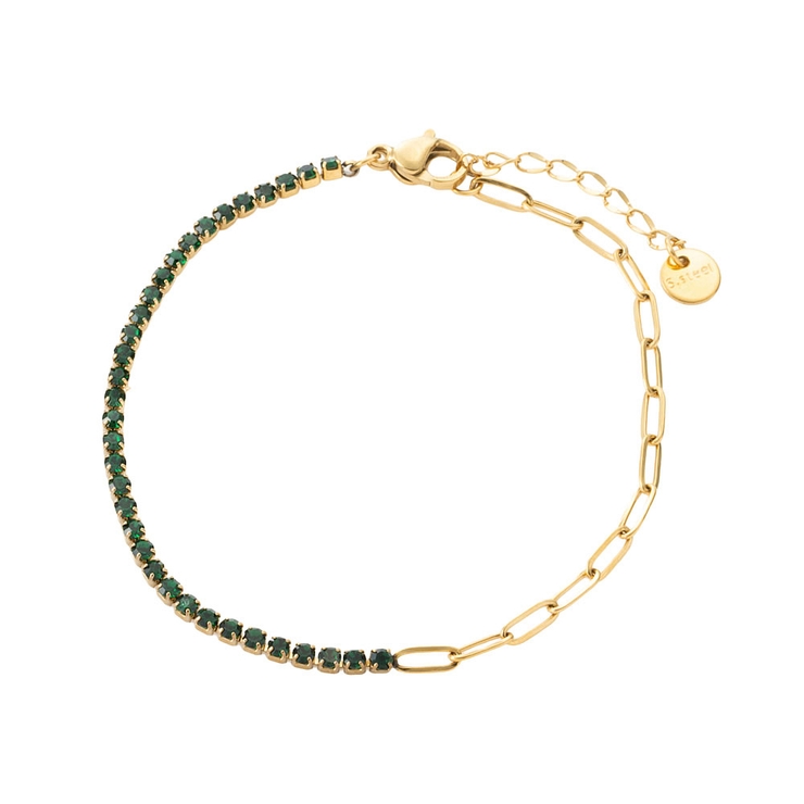 グリーン | ステンレス製 ブレスレット 金属アレルギー | CREAM-DOT