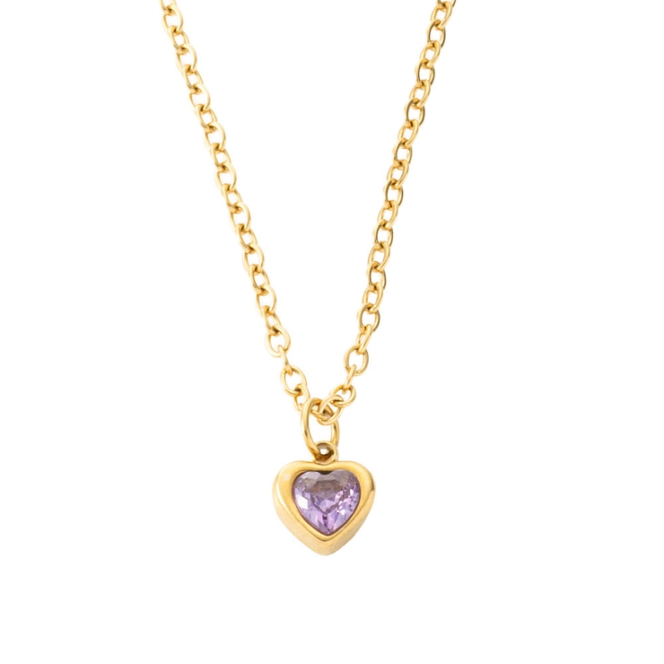 パープル | ステンレス製 ネックレス 金属アレルギー | CREAM-DOT