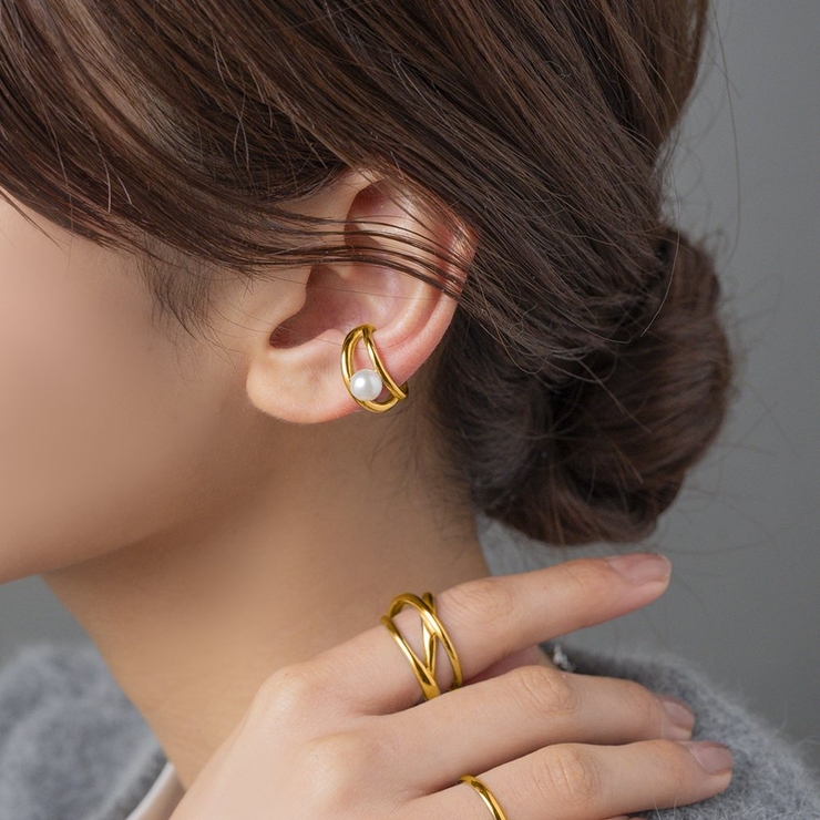 ステンレス製 イヤーカフ 金属アレルギー | CREAM-DOT | 詳細画像8 