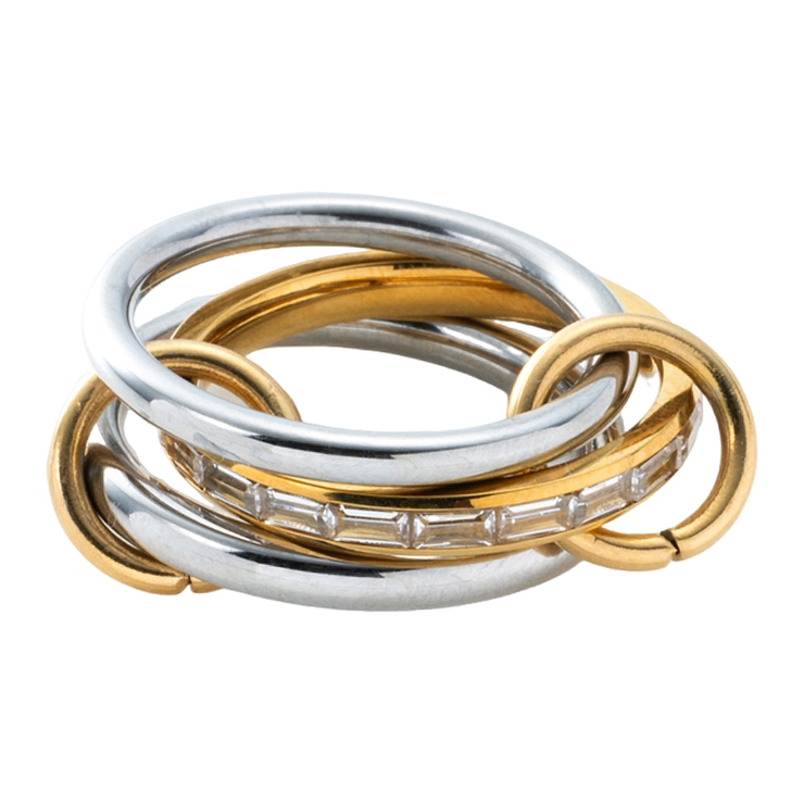 ミックスゴールド | ステンレス製 リング 指輪 | CREAM-DOT