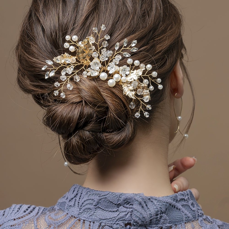 ヘアコーム ヘアピン フラワー | CREAM-DOT | 詳細画像1 