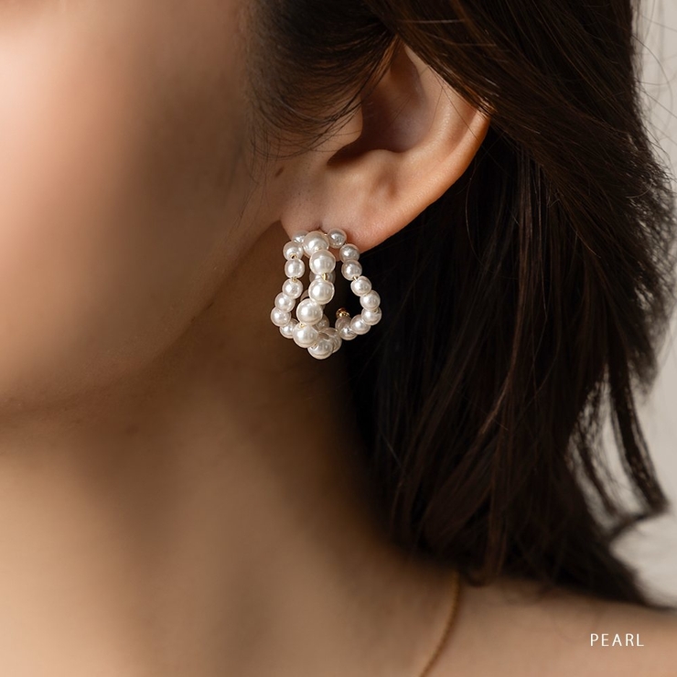 ピアス フープピアス チタンポスト | CREAM-DOT | 詳細画像7 