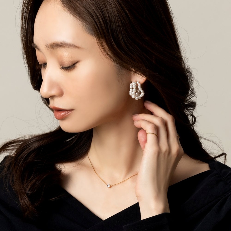 ピアス フープピアス チタンポスト | CREAM-DOT | 詳細画像9 