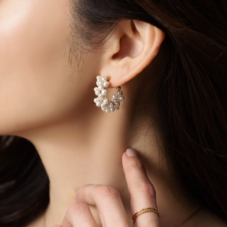 ピアス レディース パヴェ | CREAM-DOT | 詳細画像1 