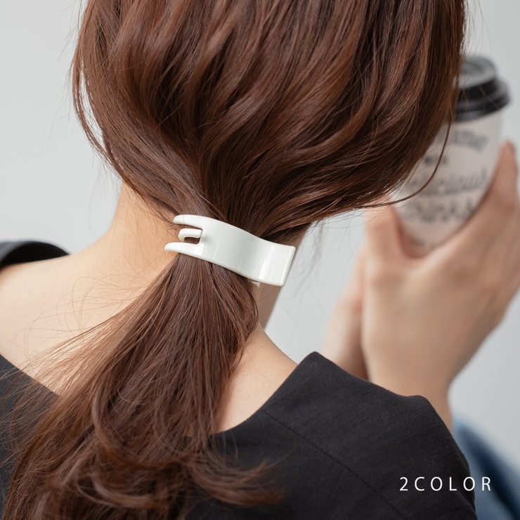 バンスクリップ モノトーン カーブ | CREAM-DOT | 詳細画像1 