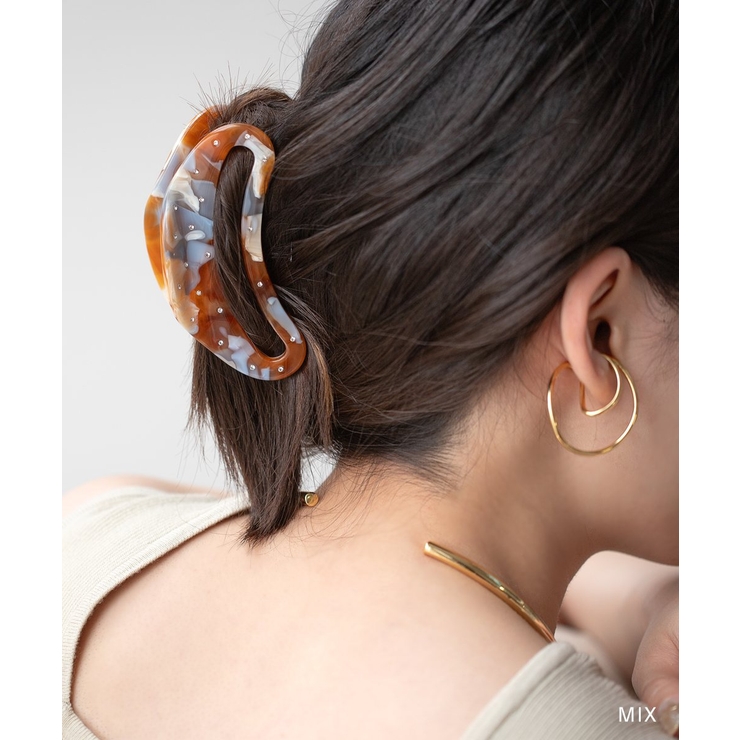 バンスクリップ ヘアクリップ マーブル | CREAM-DOT | 詳細画像9 