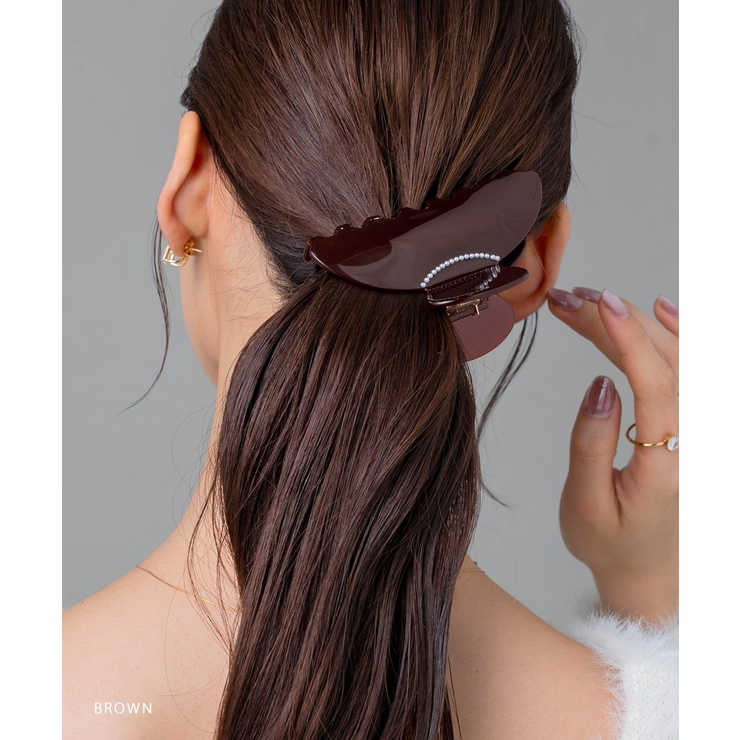 バンスクリップ ヘアクリップ パール | CREAM-DOT | 詳細画像11