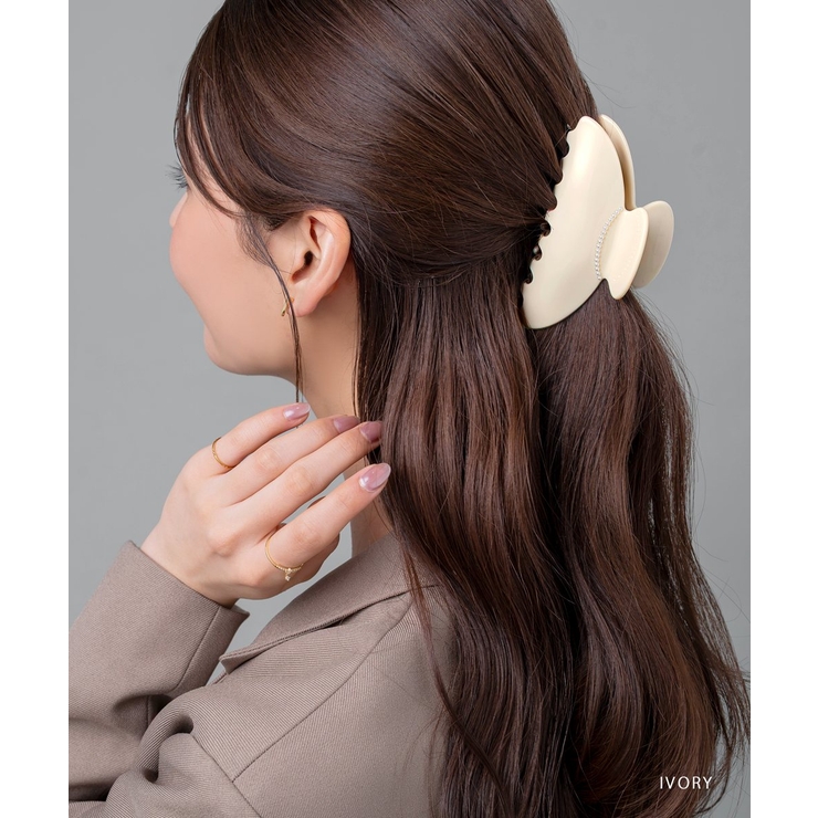 バンスクリップ ヘアクリップ パール | CREAM-DOT | 詳細画像13