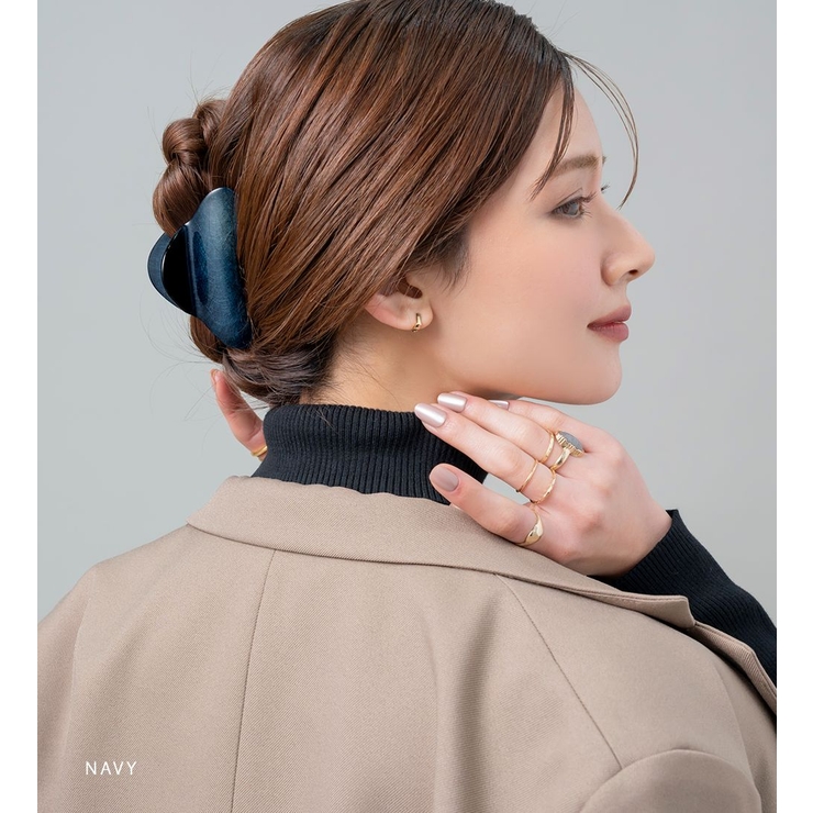 バンスクリップ ヘアクリップ ヘアライン模様 | CREAM-DOT | 詳細画像13 