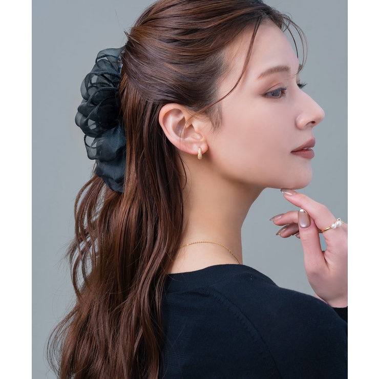 バンスクリップ ヘアクリップ オーガンジー | CREAM-DOT | 詳細画像2 